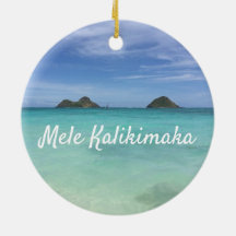 Live with Aloha Hawaii Ceramic Ornament