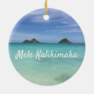 Live with Aloha Hawaii Ceramic Ornament