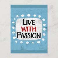 Live With Passion Postcard