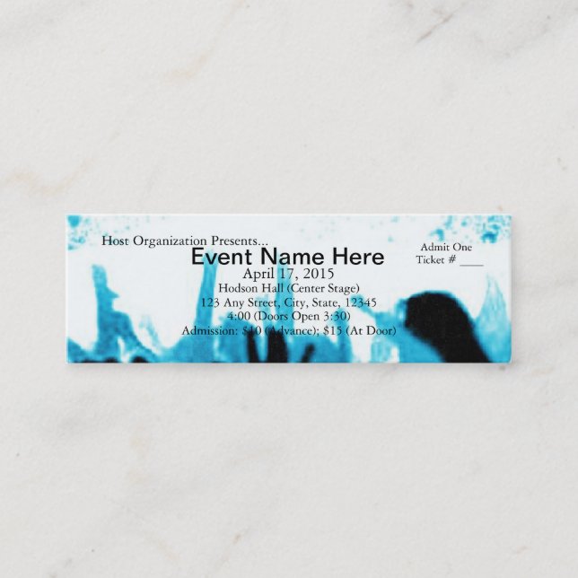 Live Worship Event Customizable Ticket (Front)