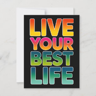 Live your best life  postcard