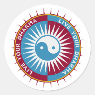 Live Your Dharma Classic Round Sticker