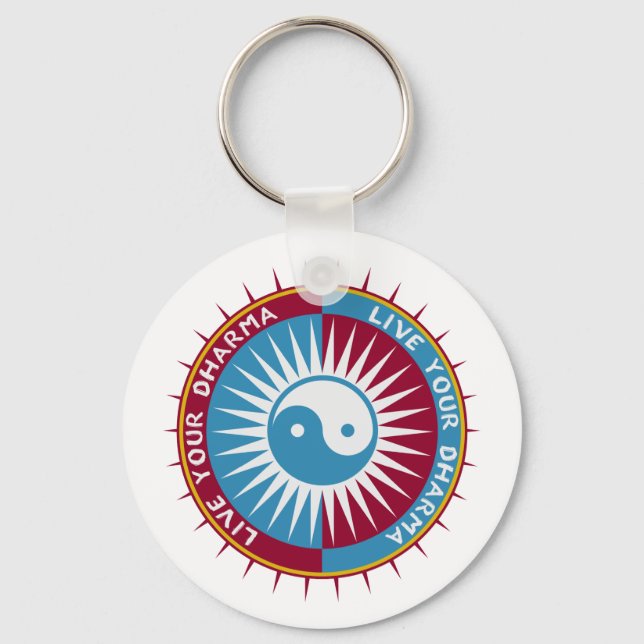 Live Your Dharma Keychain (Front)
