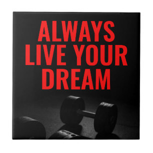 Live Your Dream Bodybuilding Training Fitness Tile