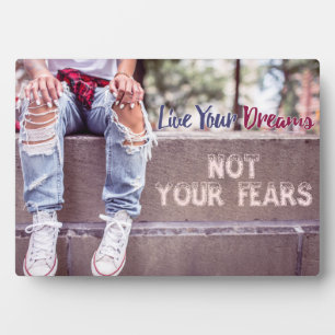 Live Your Dreams custom colour plaque