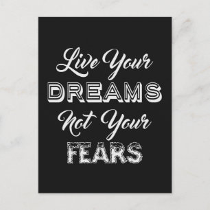 Live Your Dreams custom colour postcard