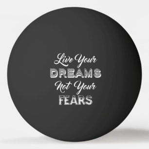 Live Your Dreams custom monogram ping pong balls