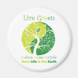 LiveGreen - Ying Yang 1 Magnet