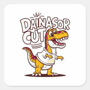 Lively and whimsical vector illustration of a chil square sticker