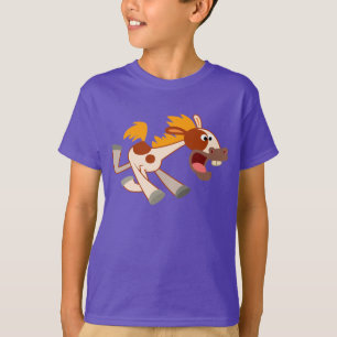 Lively Cartoon Pinto Horse Children T-Shirt