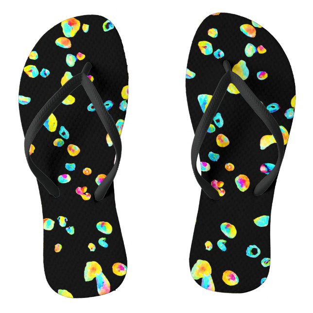 Lively Colour Pattern Flip Flops (Footbed)