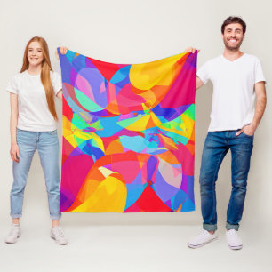 Lively Colourful Pattern Magic Fleece Blanket