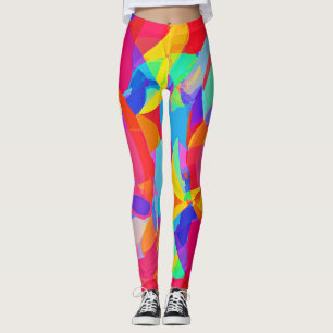 Lively Colourful Pattern Magic Leggings