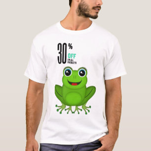 Lively Green Frog Cartoon – Cute Nature Fun T-Shir T-Shirt