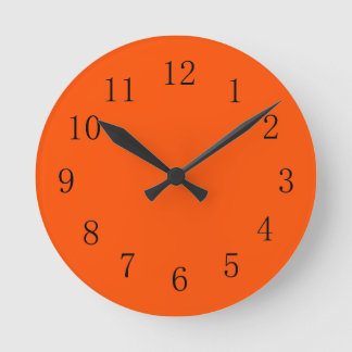 Lively International Orange Kitchen Wall Clock