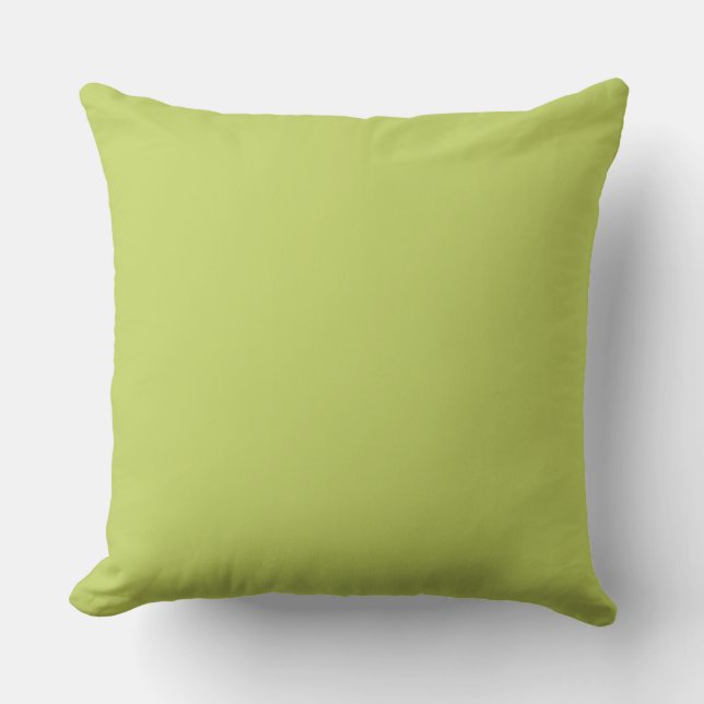 Lively Lime Green Throw Pillow (Front)