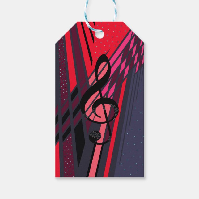 Lively Musical Dimensions Gift Tags (Front)