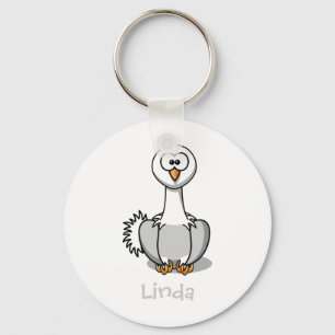 Lively ostrich keychain