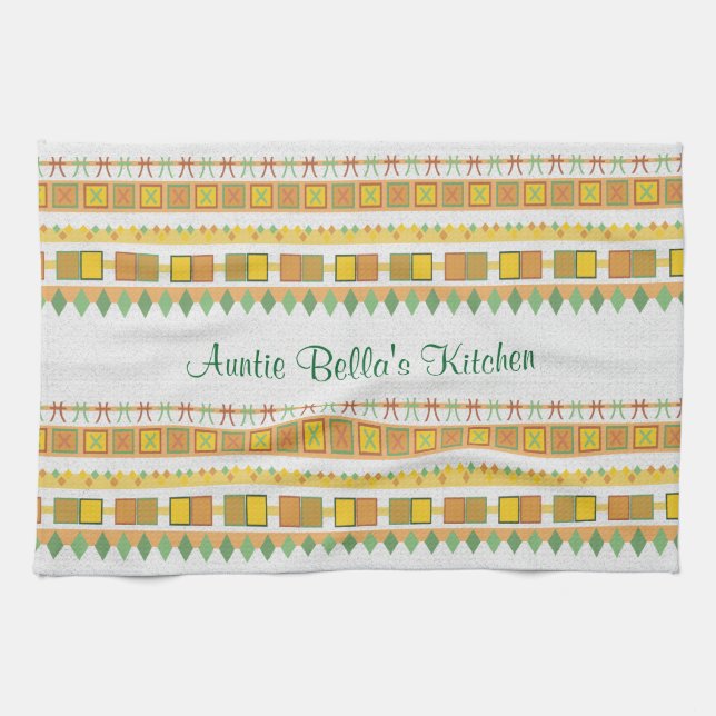 Lively Pattern Auntie's Kitchen Kitchen Towel (Horizontal)