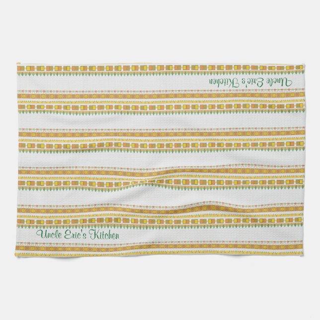 Lively Pattern Uncle's Kitchen Kitchen Towel (Horizontal)