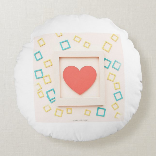Lively Snapshot Joy Round Pillow (Front)