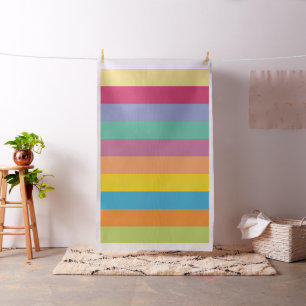 Lively Springtime Horizontal Stripes Fabric