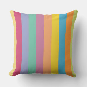 Lively Springtime Stripes Outdoor Pillow