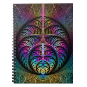Lively Structures Colourful Abstract Fractal Art Notebook
