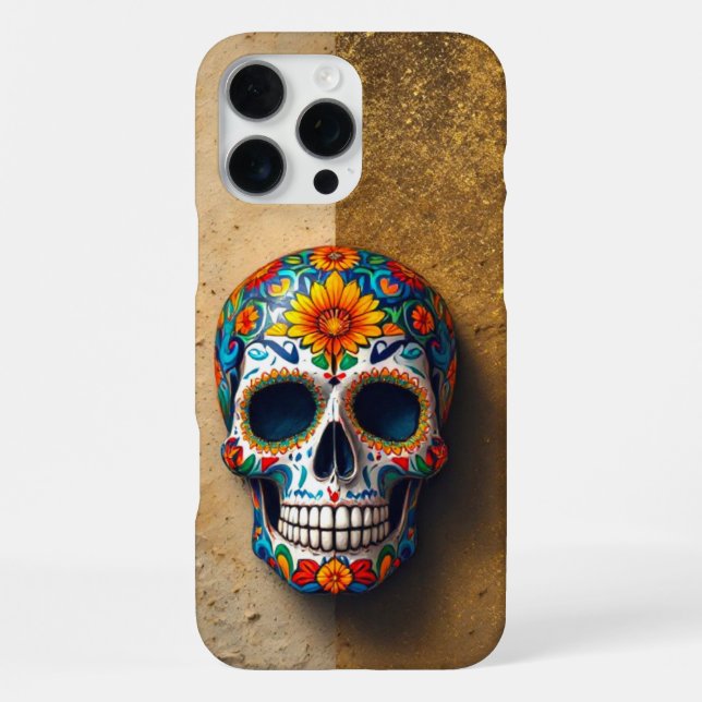  Lively Sugar Skull iPhone Case (Back)