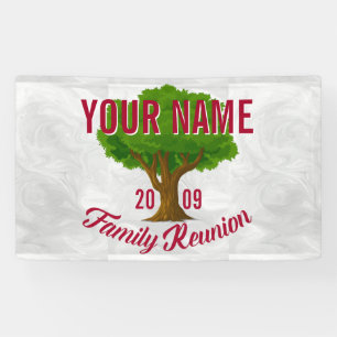 Lively Tree Personalized Family Reunion Banner
