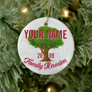 Lively Tree Personalized Family Reunion Ceramic Ornament