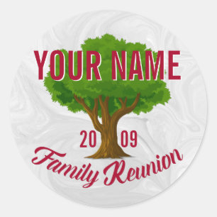 Lively Tree Personalized Family Reunion Classic Round Sticker