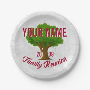 Lively Tree Personalized Family Reunion Paper Plate