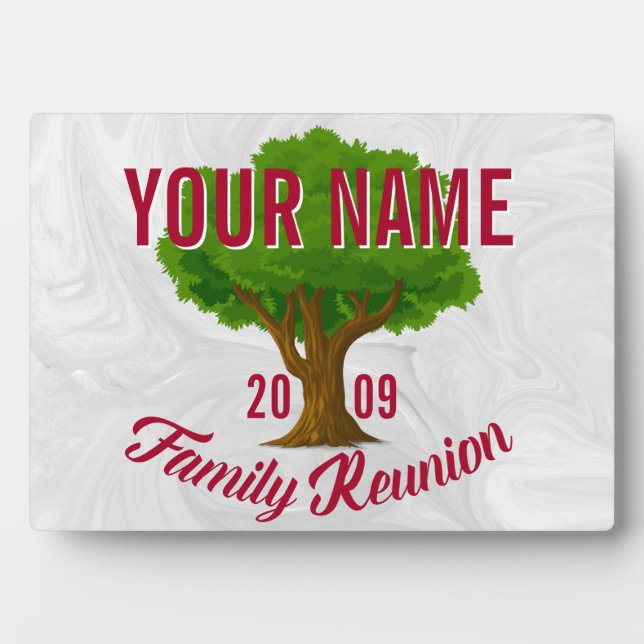 Lively Tree Personalized Family Reunion Plaque (Front)