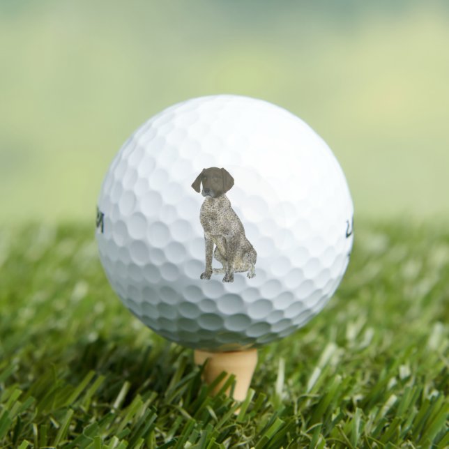 Liver and White German Shorthaired Pointer Golf Balls (Insitu Tee)