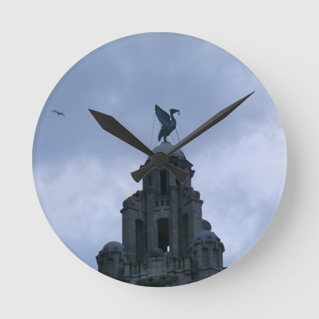 Liver Bird in Liverpool Round Clock (Front)