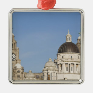 Liver Building, Liverpool, England Metal Ornament