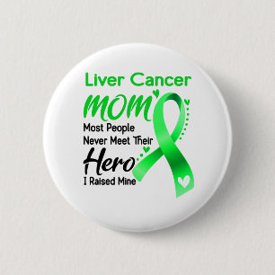 Liver Cancer Awareness Month Ribbon Gifts 2 Inch Round Button