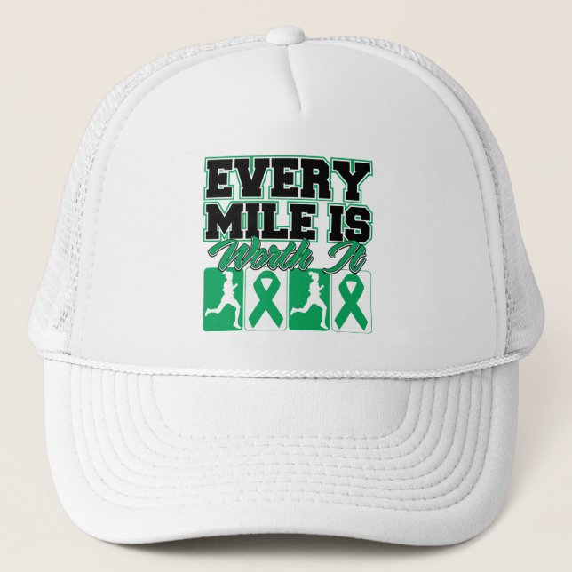 Liver Cancer Every Mile is Worth It Trucker Hat (Front)