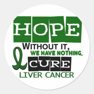 Liver Cancer HOPE 2 Classic Round Sticker