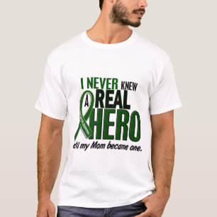 Liver Cancer NEVER KNEW A HERO 2 Mom T-Shirt