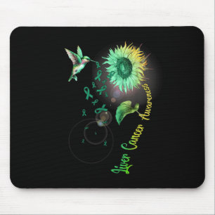 Liver Cancer Sunflower Hummingbird  Mouse Pad