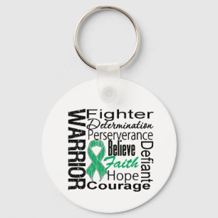 Liver Cancer Warrior Collage Keychain