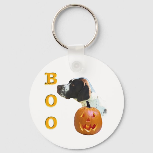 Liver Coated Pointer Boo Keychain (Front)