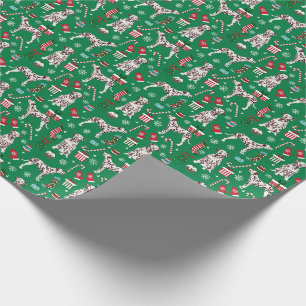 Liver Dalmatian Dog Christmas Wrapping Paper