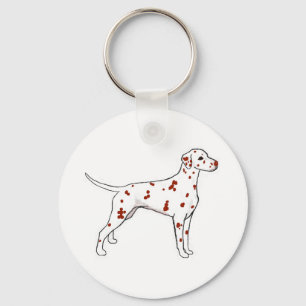 Liver Dalmatian Keychain