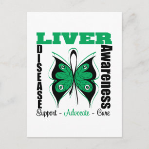 Liver Disease Awareness Butterfly Postcard