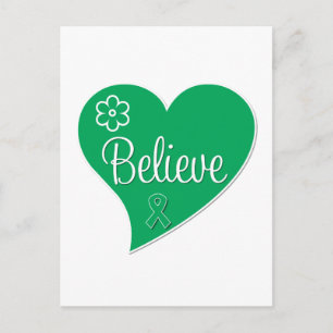 Liver Disease Believe Heart Postcard