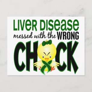 Liver Disease Messed With The Wrong Chick Postcard