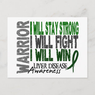 Liver Disease Warrior Postcard